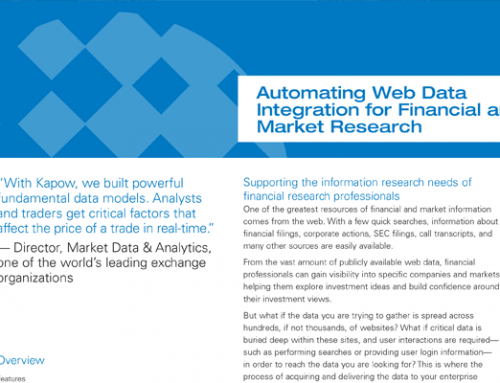 Automating Web Data Integration for Financial and Market Research