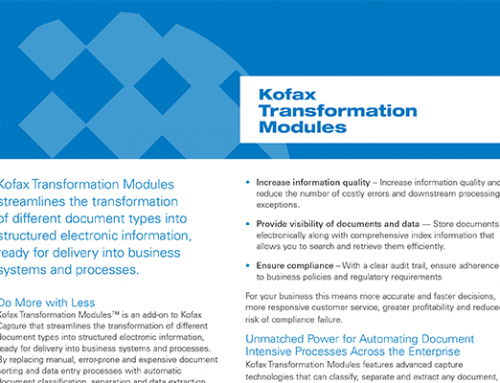 Kofax Transformation Modules